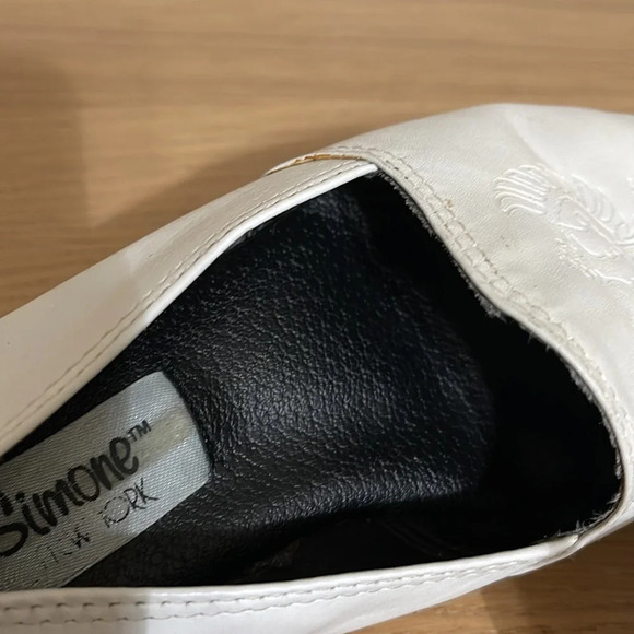 Vintage LJ Simone White loafers flats size 6.5 - Picture 14 of 16